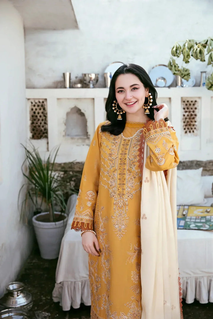 BAREEZE DHANAK 3PC CHICKENKARI EMBROIDERED UNSTICHED ARTICLE BA-375