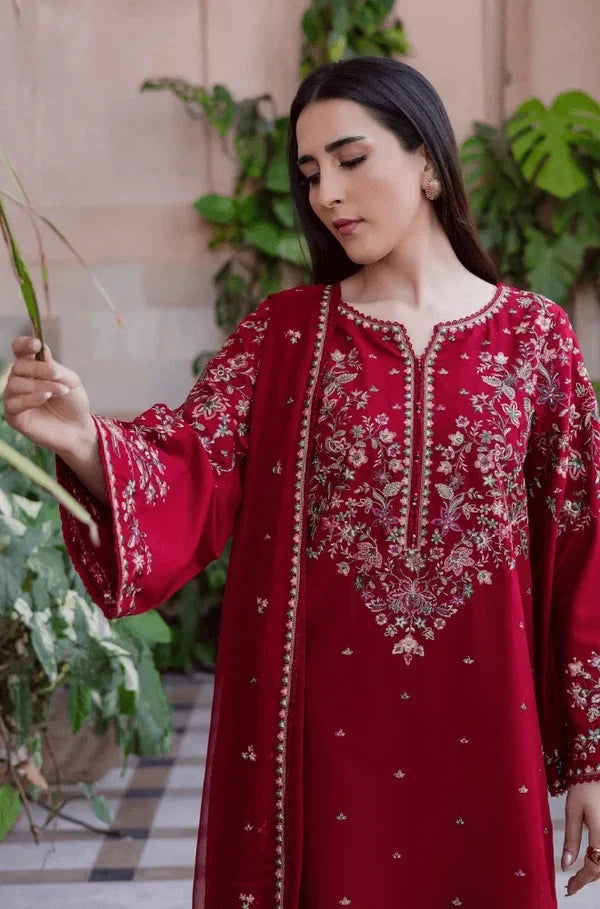 DHANAK 3PC EMBROIDERED UNSTICHED ARTICLE BA-345