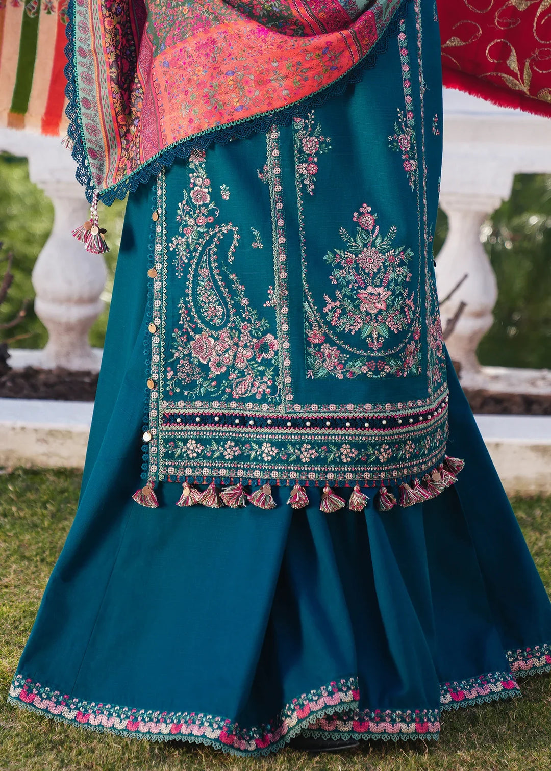 DHANAK 3PC EMBROIDERED HUSSAIN REHAR UNSTICHED ARTICLE BA-3071